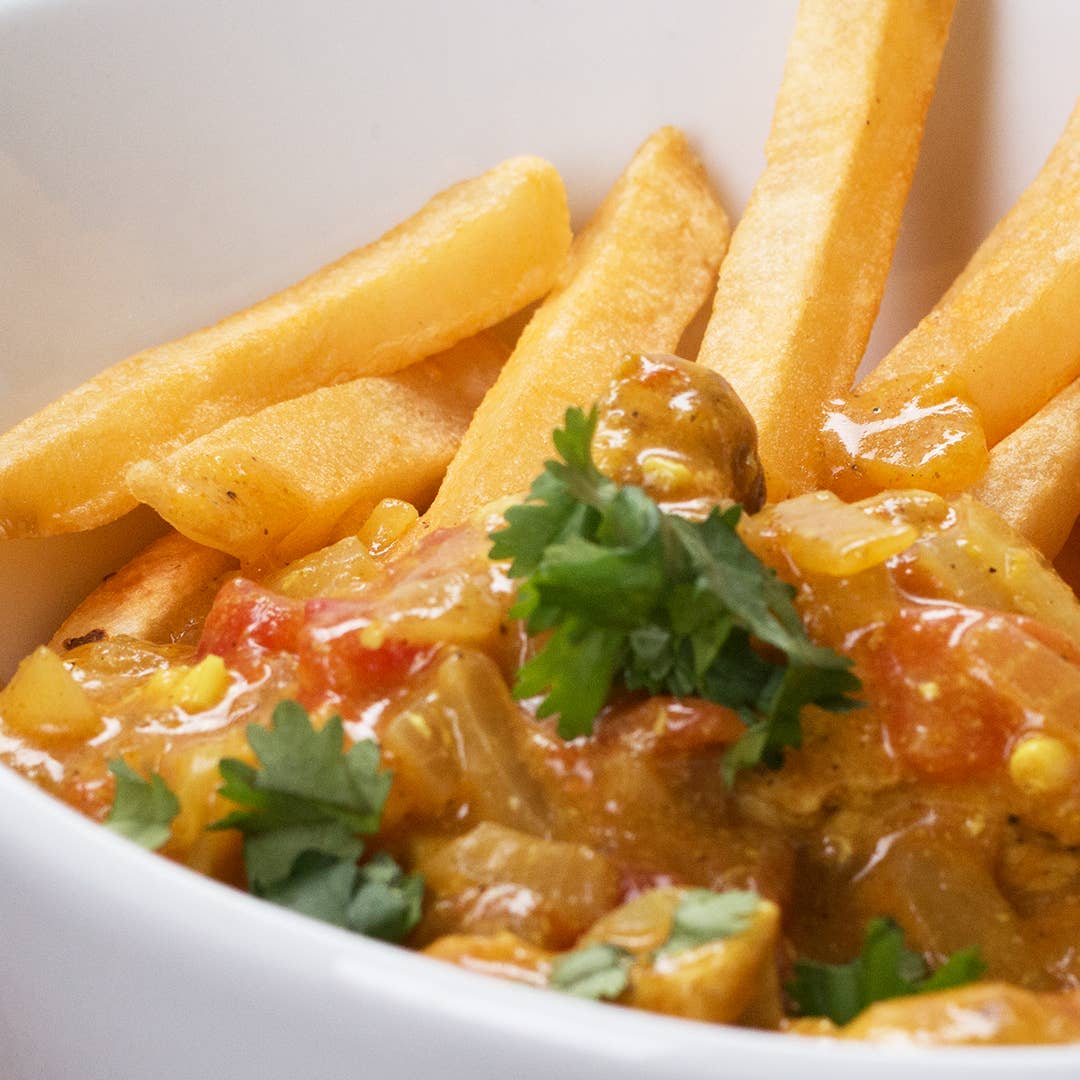 Image of Loaded Fries with Thai Vegetable Curry